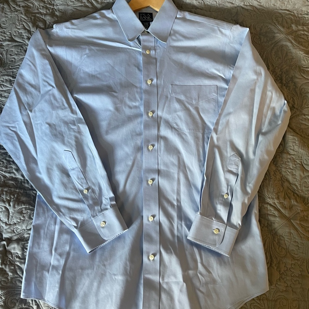 Jos. A. Bank. Men's Light Blue Dress Shirt Size 16-34